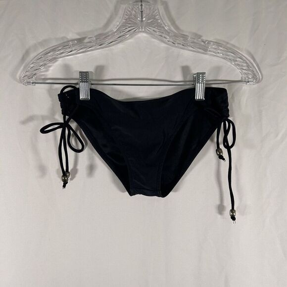 Lotta Stensson Peace Bikini Bottom Women's Small Solid Black Tie - Picture 1 of 8